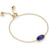 Kendra Scott Elaina Adjustable Chain Bracelet for Women, Fashion Jewelry, Gold-Plated(GOLD – MOOD STONE)