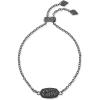 Kendra Scott Elaina Adjustable Chain Bracelet for Women, Fashion Jewelry, Gold-Plated(GUNMETAL – BLACK DRUSY)