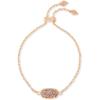 Kendra Scott Elaina Adjustable Chain Bracelet for Women, Fashion Jewelry, Gold-Plated(ROSE GOLD – ROSE GOLD DRUSY)