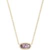 Kendra Scott Elisa Pendant Necklace for Women, Fashion Jewelry, 14k Gold-Plated(GOLD – AMETHYST)