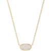 Kendra Scott Elisa Pendant Necklace for Women, Fashion Jewelry, 14k Gold-Plated(GOLD – IRIDESCENT DRUSY)