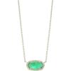 Kendra Scott Elisa Pendant Necklace for Women, Fashion Jewelry, 14k Gold-Plated(GOLD – JADE GREEN ILLUSION)