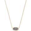 Kendra Scott Elisa Pendant Necklace for Women, Fashion Jewelry, 14k Gold-Plated(GOLD – MULTI DRUSY)