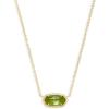 Kendra Scott Elisa Pendant Necklace for Women, Fashion Jewelry, 14k Gold-Plated(GOLD – PERIDOT ILLUSION)