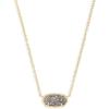 Kendra Scott Elisa Pendant Necklace for Women, Fashion Jewelry, 14k Gold-Plated(GOLD – PLATINUM DRUSY)