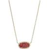 Kendra Scott Elisa Pendant Necklace for Women, Fashion Jewelry, 14k Gold-Plated(GOLD – RASPBERRY DRUSY)