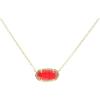 Kendra Scott Elisa Pendant Necklace for Women, Fashion Jewelry, 14k Gold-Plated(GOLD – RED ILLUSION)