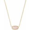Kendra Scott Elisa Pendant Necklace for Women, Fashion Jewelry, 14k Gold-Plated(GOLD – ROSE QUARTZ)