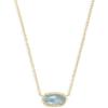 Kendra Scott Elisa Pendant Necklace for Women, Fashion Jewelry, 14k Gold-Plated(March/Gold/Light Blue Illusion)