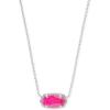 Kendra Scott Elisa Pendant Necklace for Women, Fashion Jewelry, 14k Gold-Plated(RHODIUM – AZALEA ILLUSION)
