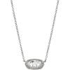 Kendra Scott Elisa Pendant Necklace for Women, Fashion Jewelry, 14k Gold-Plated(RHODIUM – CRYSTAL)