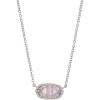 Kendra Scott Elisa Pendant Necklace for Women, Fashion Jewelry, 14k Gold-Plated(RHODIUM – PURPLE AMETHYST)