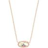 Kendra Scott Elisa Pendant Necklace for Women, Fashion Jewelry, 14k Gold-Plated(ROSE GOLD – DICHROIC GLASS)