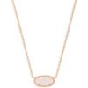 Kendra Scott Elisa Pendant Necklace for Women, Fashion Jewelry, 14k Gold-Plated(ROSE GOLD – IRIDESCENT DRUSY)