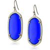 Kendra Scott Elle Drop Earrings for Women(Cobalt Glass/Gold plated)