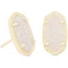 Kendra Scott Ellie Earrings, Fashion Jewelry for Women(GOLD – IRIDESCENT DRUSY)