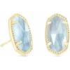 Kendra Scott Ellie Earrings, Fashion Jewelry for Women(GOLD – LIGHT BLUE ILLUSION)