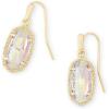 Kendra Scott Lee Drop Earrings for Women(GOLD – IRIDESCENT DICHROIC GLASS)