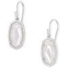 Kendra Scott Lee Drop Earrings in Sterling Silver, Fine Jewelry for Women(IVORY MOTHER OF PEARL)