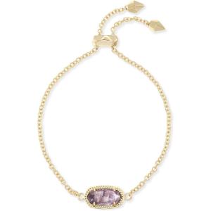 Kendra Scott Elaina Adjustable Chain Bracelet for Women, Fashion Jewelry, Gold-Plated(GOLD – AMETHYST)