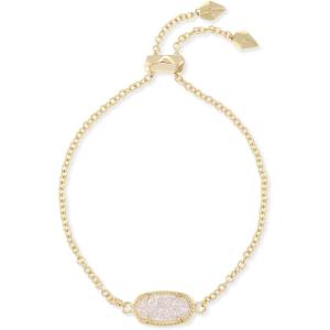 Kendra Scott Elaina Adjustable Chain Bracelet for Women, Fashion Jewelry, Gold-Plated(GOLD – IRIDESCENT DRUSY)