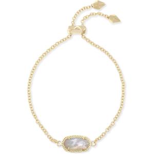 Kendra Scott Elaina Adjustable Chain Bracelet for Women, Fashion Jewelry, Gold-Plated(GOLD – IVORY MOTHER OF PEARL)