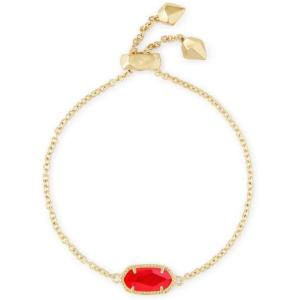 Kendra Scott Elaina Adjustable Chain Bracelet for Women, Fashion Jewelry, Gold-Plated(GOLD – RED ILLUSION)
