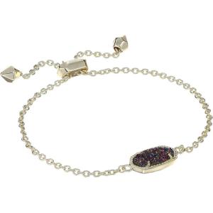 Kendra Scott Elaina Adjustable Chain Bracelet for Women, Fashion Jewelry, Gold-Plated(RHODIUM – MULTI DRUSY)