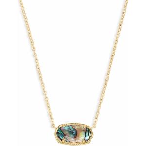Kendra Scott Elisa Pendant Necklace for Women, Fashion Jewelry, 14k Gold-Plated(GOLD – ABALONE SHELL)