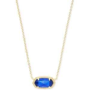 Kendra Scott Elisa Pendant Necklace for Women, Fashion Jewelry, 14k Gold-Plated(GOLD – COBALT CATS EYE)