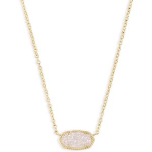 Kendra Scott Elisa Pendant Necklace for Women, Fashion Jewelry, 14k Gold-Plated(GOLD – IRIDESCENT DRUSY)
