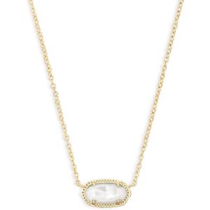 Kendra Scott Elisa Pendant Necklace for Women, Fashion Jewelry, 14k Gold-Plated(GOLD – IVORY MOTHER OF PEARL)