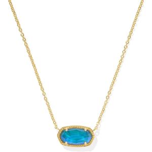 Kendra Scott Elisa Pendant Necklace for Women, Fashion Jewelry, 14k Gold-Plated(GOLD – MOOD STONE)