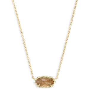 Kendra Scott Elisa Pendant Necklace for Women, Fashion Jewelry, 14k Gold-Plated(GOLD – ORANGE CITRINE QUARTZ)