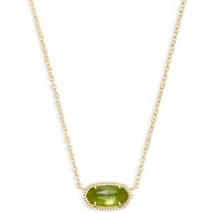 Kendra Scott Elisa Pendant Necklace for Women, Fashion Jewelry, 14k Gold-Plated(GOLD – PERIDOT ILLUSION)