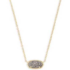 Kendra Scott Elisa Pendant Necklace for Women, Fashion Jewelry, 14k Gold-Plated(GOLD – PLATINUM DRUSY)