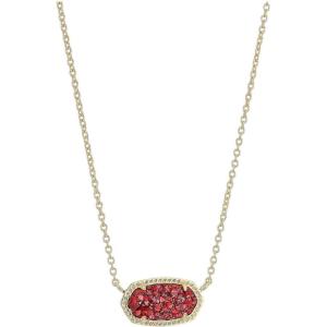Kendra Scott Elisa Pendant Necklace for Women, Fashion Jewelry, 14k Gold-Plated(GOLD – RASPBERRY DRUSY)