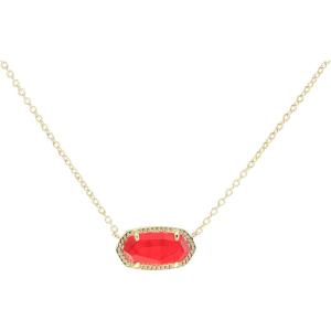Kendra Scott Elisa Pendant Necklace for Women, Fashion Jewelry, 14k Gold-Plated(GOLD – RED ILLUSION)