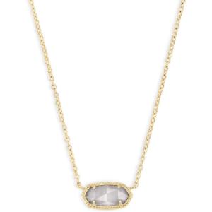 Kendra Scott Elisa Pendant Necklace for Women, Fashion Jewelry, 14k Gold-Plated(GOLD – SLATE CATS EYE)