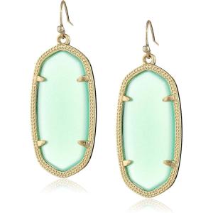 Kendra Scott Elle Drop Earrings for Women(Chalcedony Glass/Gold plated)