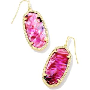Kendra Scott Elle Drop Earrings for Women(Gold Light Burgundy Illusion)