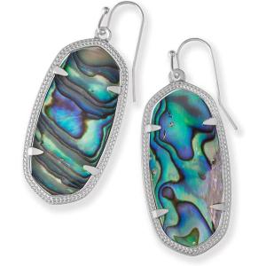 Kendra Scott Elle Drop Earrings for Women(RHODIUM – ABALONE SHELL)