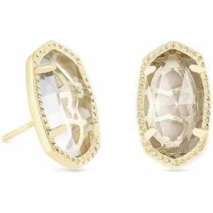 Kendra Scott Ellie Earrings, Fashion Jewelry for Women(GOLD – CRYSTAL)