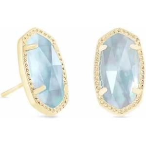Kendra Scott Ellie Earrings, Fashion Jewelry for Women(GOLD – LIGHT BLUE ILLUSION)