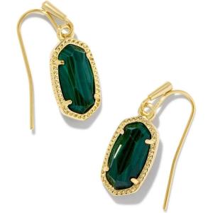 Kendra Scott Lee Drop Earrings for Women(Gold Green Malachite 1)