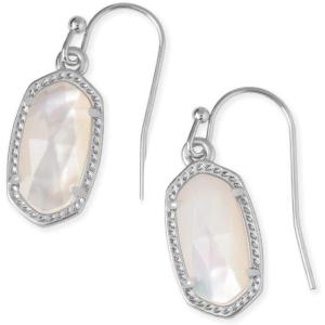 Kendra Scott Lee Drop Earrings for Women(RHODIUM – IVORY MOTHER OF PEARL)