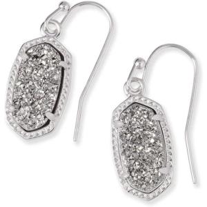 Kendra Scott Lee Drop Earrings for Women(RHODIUM – PLATINUM DRUSY)