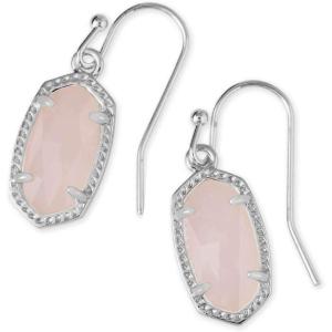 Kendra Scott Lee Drop Earrings for Women(RHODIUM – ROSE QUARTZ)
