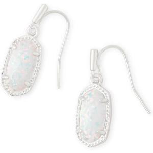 Kendra Scott Lee Drop Earrings for Women(RHODIUM – WHITE OPAL)