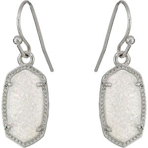 Kendra Scott Lee Drop Earrings for Women(Rhodium/Iridescent Drusy)